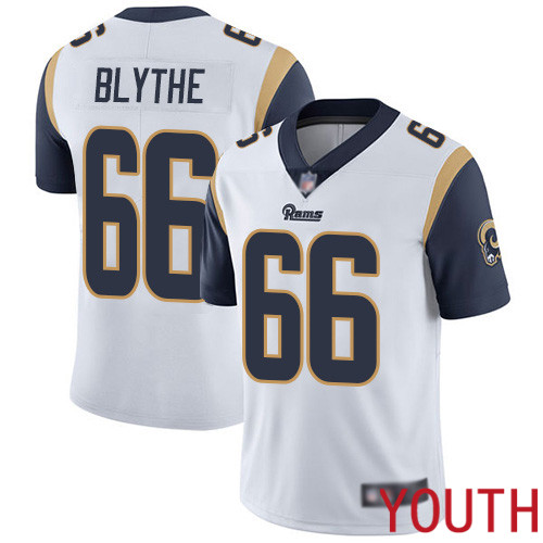 Los Angeles Rams Limited White Youth Austin Blythe Road Jersey NFL Football #66 Vapor Untouchable->youth nfl jersey->Youth Jersey